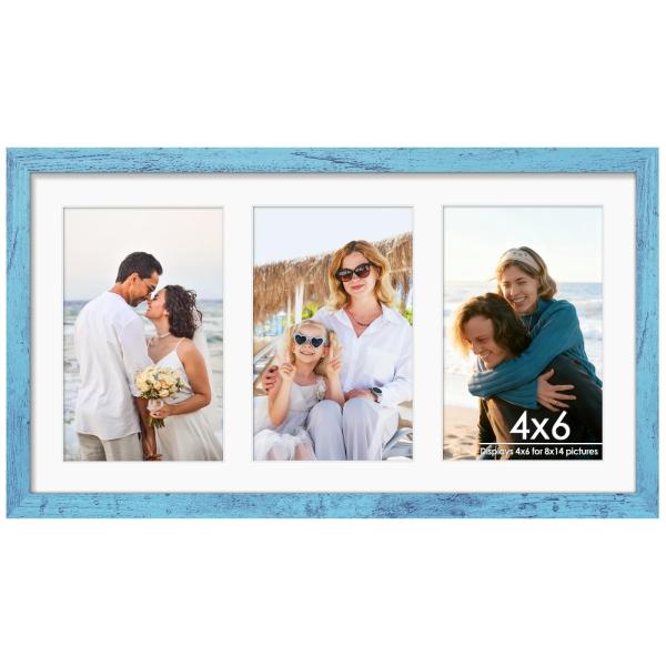 DUENPY 8x14 コラージュ写真フレーム 4x6インチ コラージュ写真フレーム 4x6インチの...