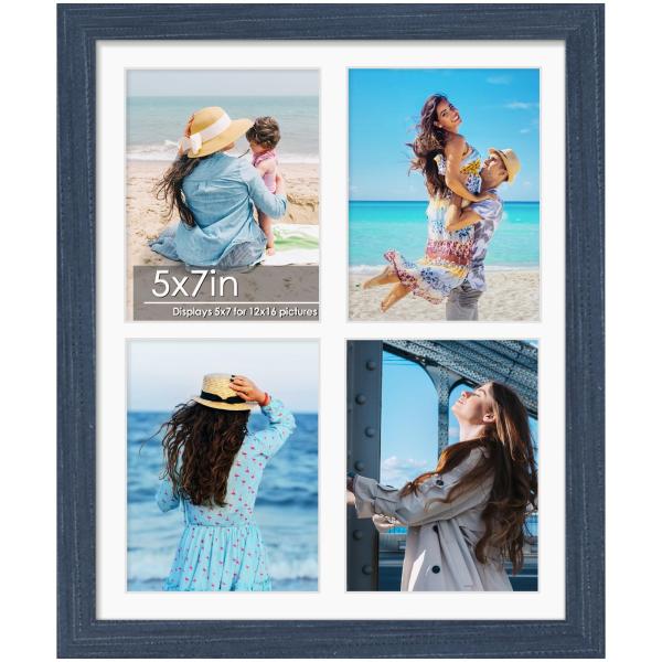 DUENPY 12x16 写真フレーム 5x7インチ コラージュ写真フレーム 5x7インチの写真4枚...