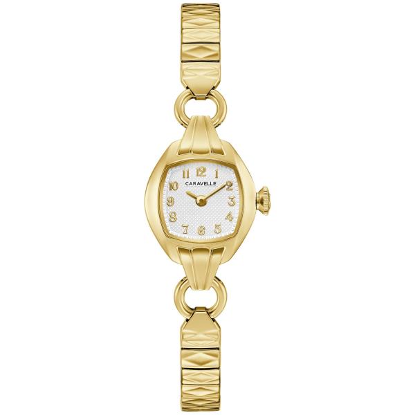 Caravelle by Bulova レディースクォーツヴィンテージクラシックウォッチ、ゴールドト...