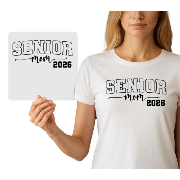 Senior Mom Iron-On Graphic for DIY Apparel - Class...