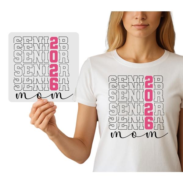 Senior 2026 Iron-On Graphic for DIY Apparel - Heat...