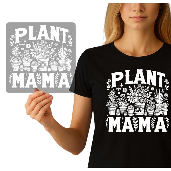 Plant Mama DTF Heat Transfer - Iron-On Graphic for...