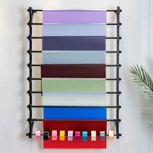Ribbon Wall Organizer, Wall-Mounted Metal Sewing Thread Holder Sewing Spool, Saving Space Bobbin Rack for Florist, Studio, Sewing Shop(Black 150x120cm
