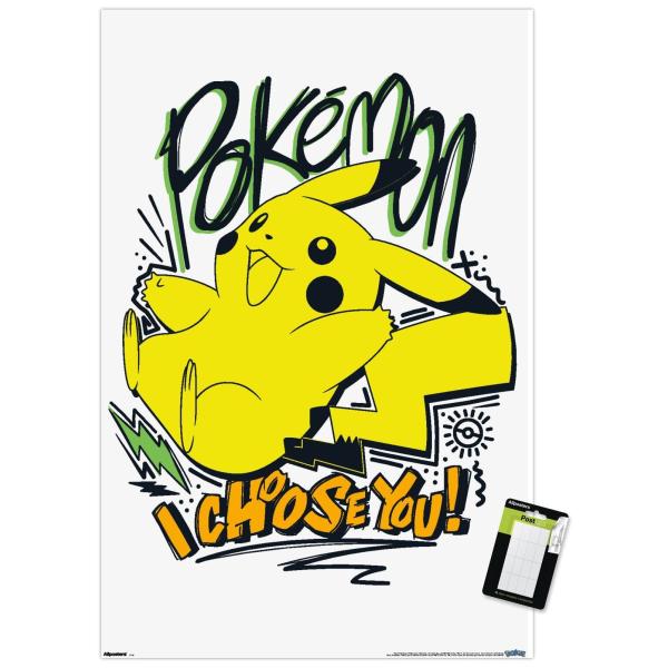 Pok〓mon: Expressive Doodle - I Choose You! Wall Po...