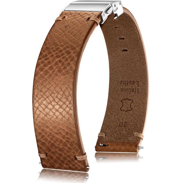 Getalia Italian Leather Watch Band, Cognac, 20mm