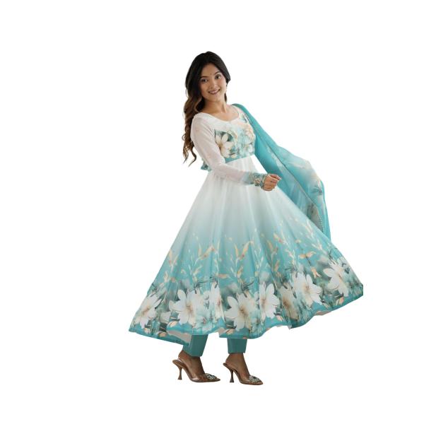 RadhikaRani Indian Style Fully Flair Kali Pattern ...