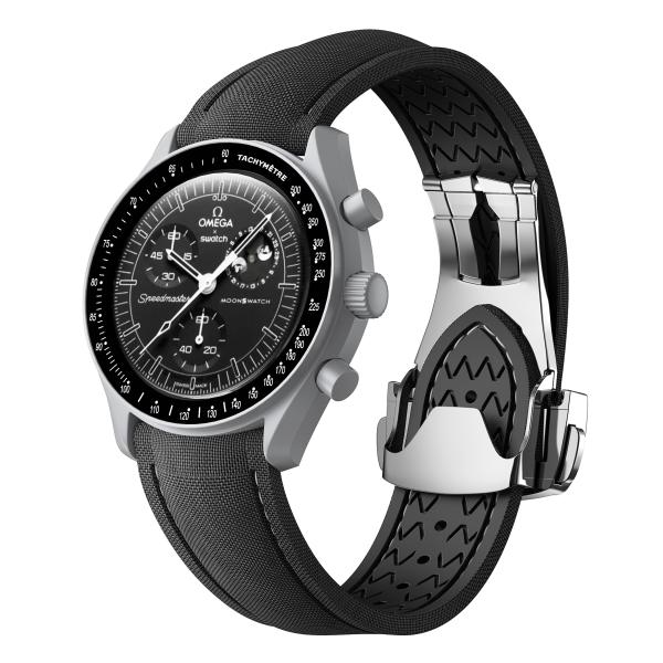 FKM Rubber Watch Strap with Deployant Clasp, 20mm ...