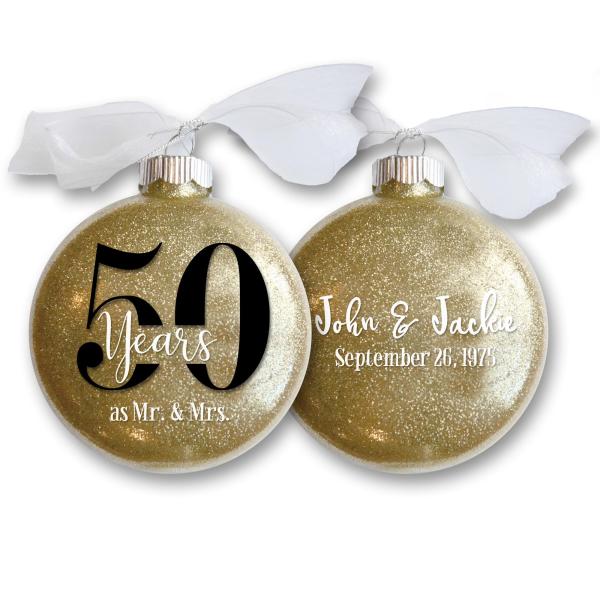 50th Anniversary Ornament, Personalized with Names...