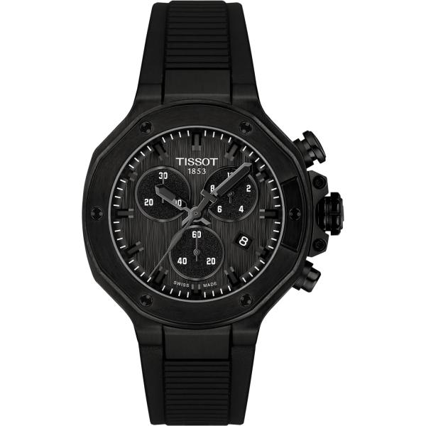 Tissot T-Race クロノグラフ 38mm ブラック文字盤 PVDコーティング スイス製クォ...