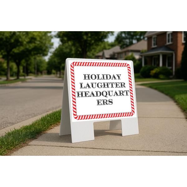 Holiday Laughter Headquarters Candy Cane Frame Fol...