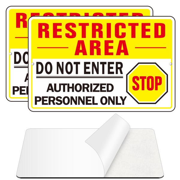 Do Not Enter Signs, Self Adhesive Authorized Perso...
