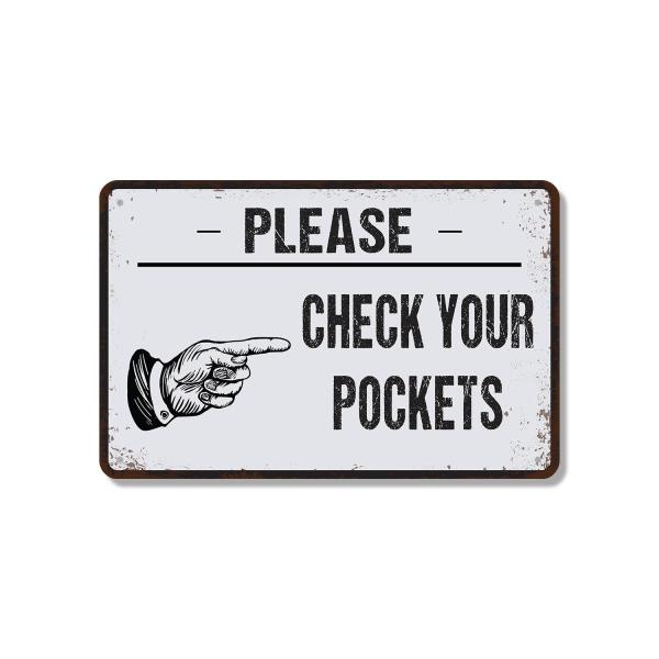 Check Your Pockets Laundry Room 7 Inch x 10 Inch A...
