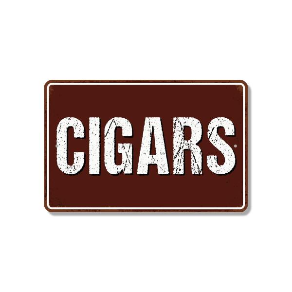 Cigars 13 Inch x 20 Inch Novelty Plastic Sign Hand...