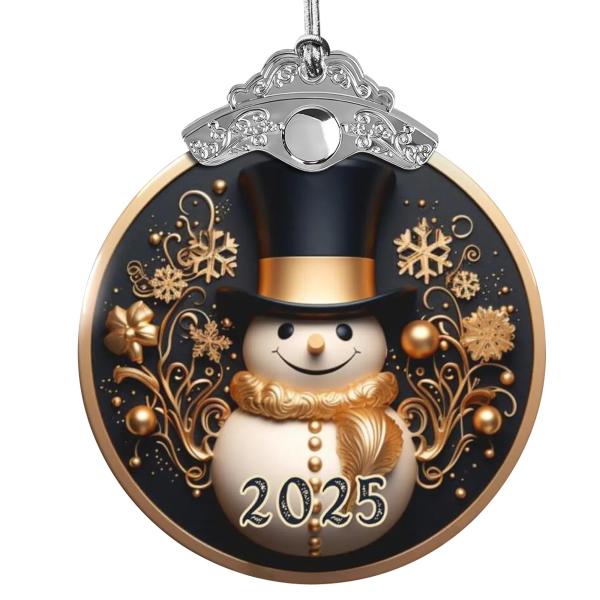 Faythory Stained-Glass Effect Snowman Christmas Or...