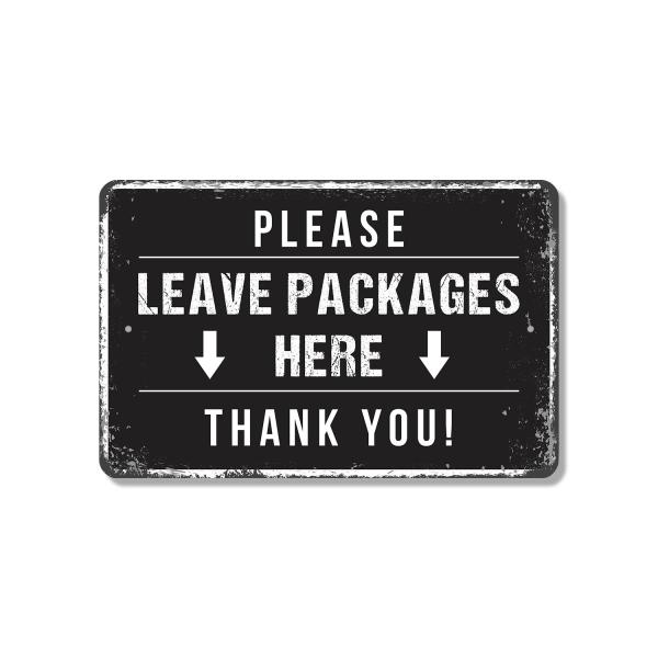 Please Leave Packages Here (2 Pack) 8 Inch x 12 In...