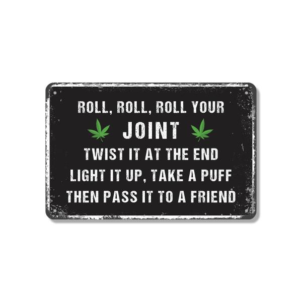 Roll Your Joint 7 Inch x 10 Inch Novelty Aluminum ...