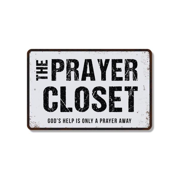 Prayer Closet 13 Inch x 20 Inch Novelty Plastic Si...