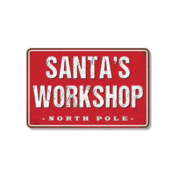 Santa's Workshop Street 13 Inch x 20 Inch Novelty ...