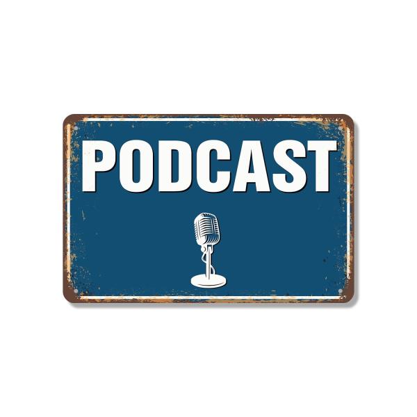 Podcast Street 12 Inch x 18 Inch Novelty Aluminum ...