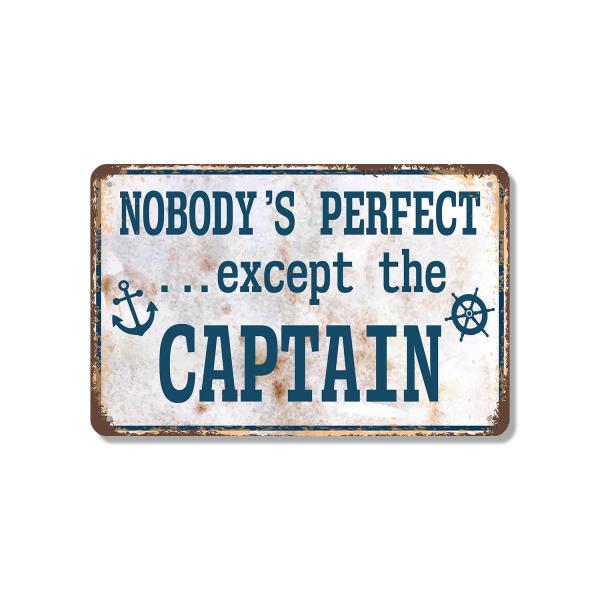 Nobody's Perfect Except The Captain 10 Inch x 14 I...