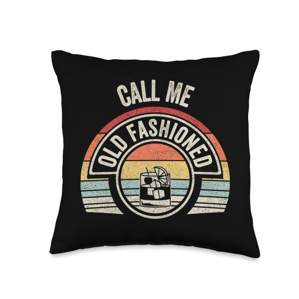 Vintage Retro Call Me Old Fashioned Whiskey Throw ...