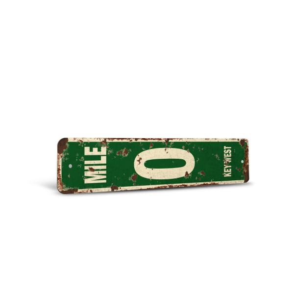 MILE 0 KEY WEST Vintage Style Rustic Street Sign -...