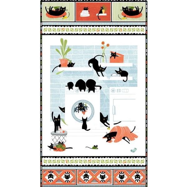 Quality Sewing Fabric - Cats in The Laundry PSTELL...