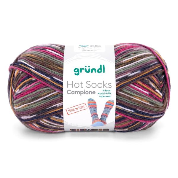 Grundl Hot Socks Campione 4ply靴下毛糸 100g ウール75%＆ナイロ...