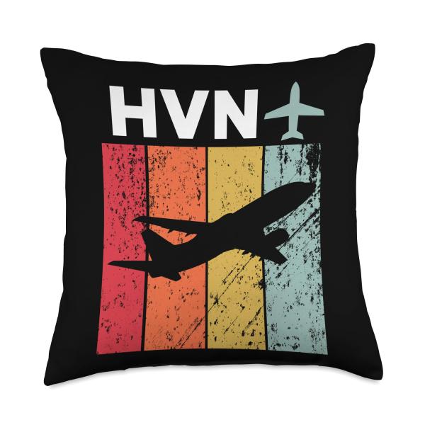 HVN New Haven Airport Throw Pillow