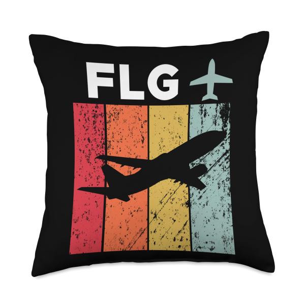 FLG Flagstaff Airport Throw Pillow