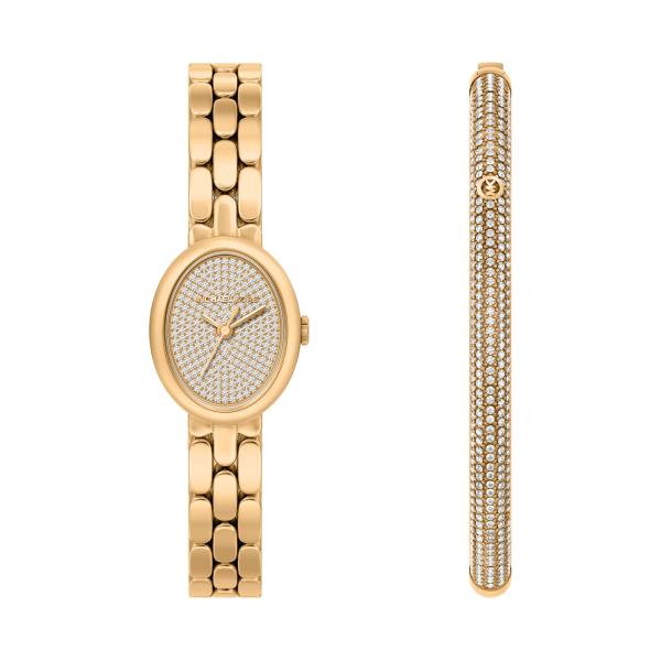 Michael Kors Women's Maude Three-Hand Gold-Tone St...