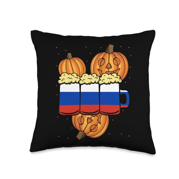 Russia Flag Pumpkin Beer - Russia Halloween Throw ...