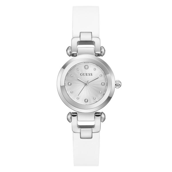 Guess Ladies 30mm Stainless Steel Silver White Dia...