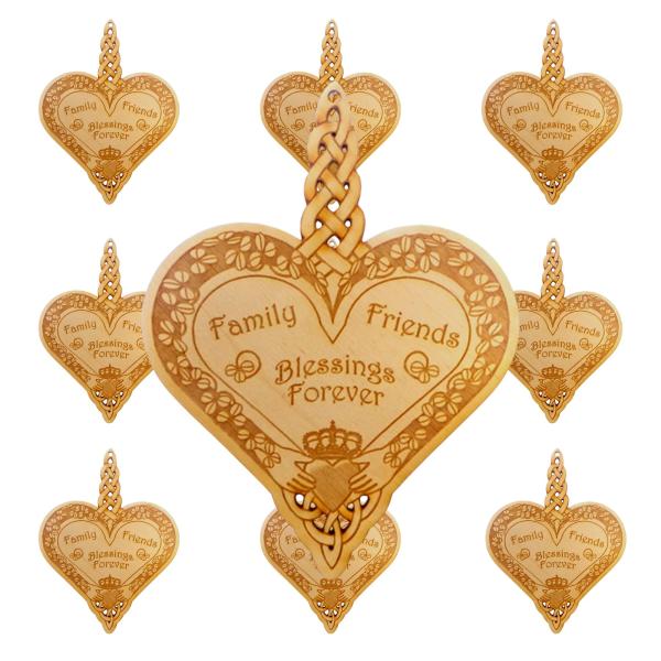 10PK Celtic Claddagh Family Ornament - Irish Chris...