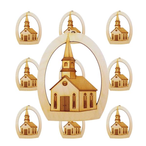 10PK Personalized Church Ornament, Engraved Christ...