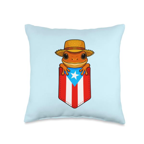 Jibaro Coqui Frog Puerto Rico Flag Boricua Pocket ...