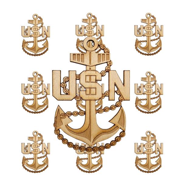 10PK US Navy Chief Petty Officer Ornament, CPO Gif...