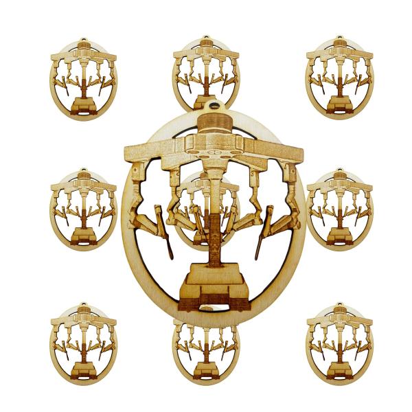 10PK Personalized Robotic Arm Christmas Ornament f...