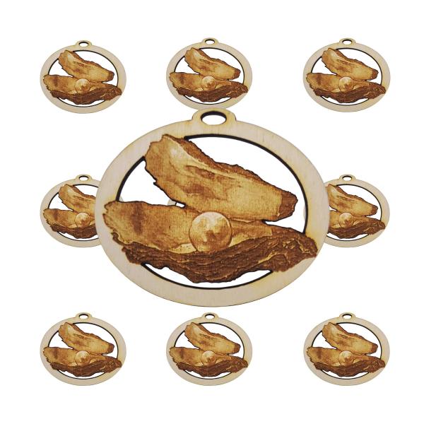 10PK Personalized Oyster Ornaments for Tree, Oyste...