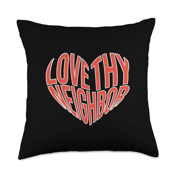 Love Thy Neighbor Heart Graphic Kindness Aesthetic...