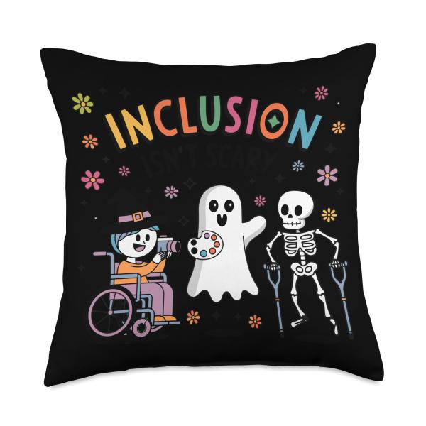Inclusion Isn't Scary Throw Pillow
