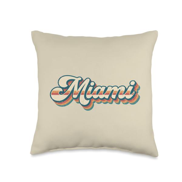 Retro Miami Florida Vintage Distressed Throwback D...