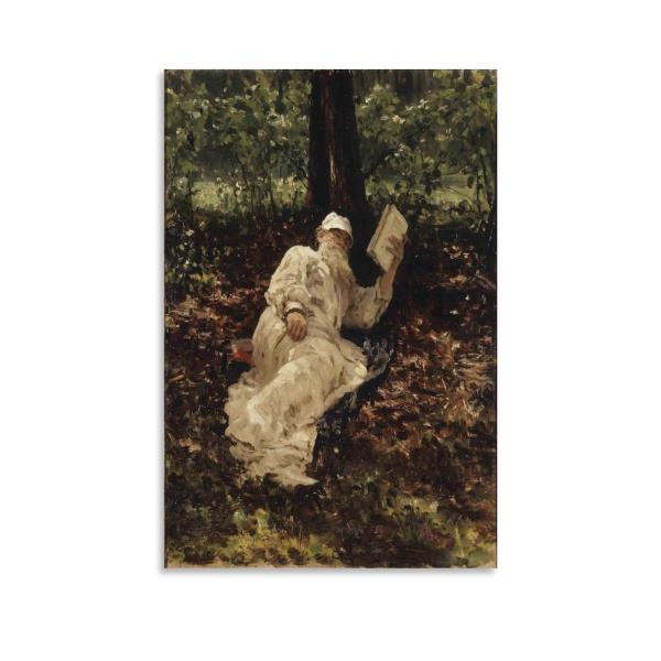 Painter Ilya Repin Famous Painting Tolstoy Reading...