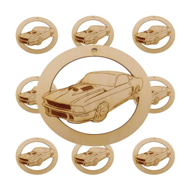 10PK Fastback Mustang Ornaments for Christmas Tree...