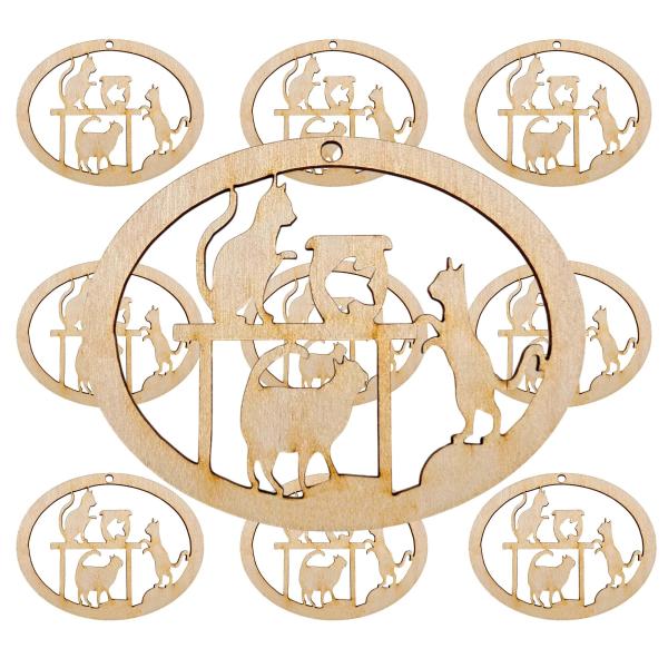 10PK Cat Ornaments for Christmas Tree, Unique Craz...