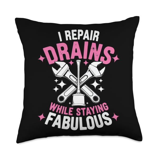 Plumber Girl Pipefitter Drain Surgeon Profession P...