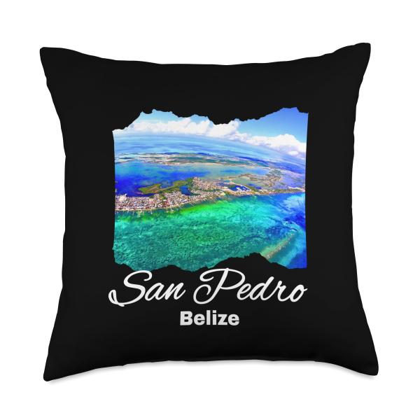 Belize Souvenir/San Pedro Throw Pillow