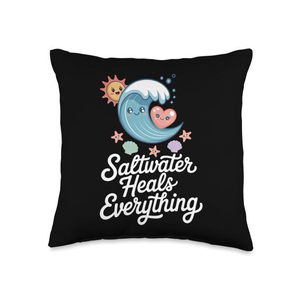 Saltwater Heals Everything Cute Kawaii Style Summe...