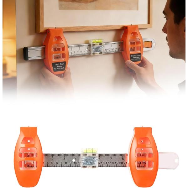 Level Ruler Picture Hanging Tool with Level - Prec...