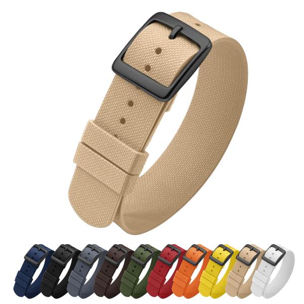 ULLCHRO Watch Strap FKM Rubber Watch Strap 20mm Wa...
